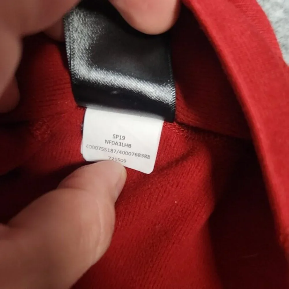 The North Face Sweatshirt Men L Red Quarter Zip Long Sleeve Pullover Activewear‎
